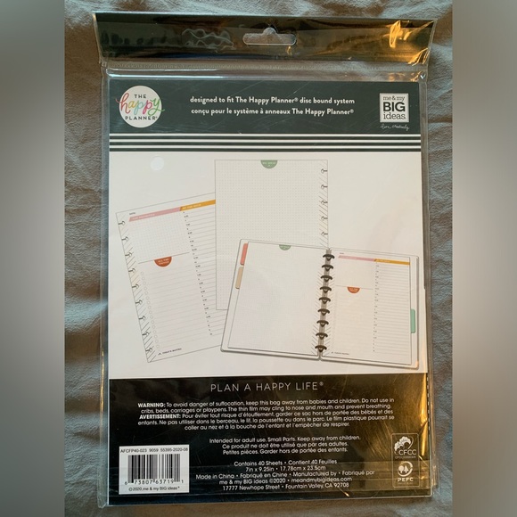 The Happy Planner 40 sheets- daily/hourly schedule - Picture 2 of 2